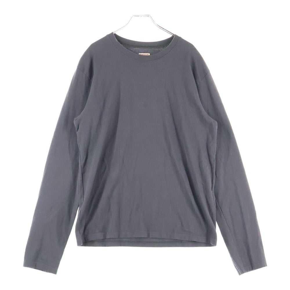 KAPITAL(キャピタル) オルテガ天竺 クルーネック ロングスリーブカットソー Tシャツ チャコールグレー K2409LC042
