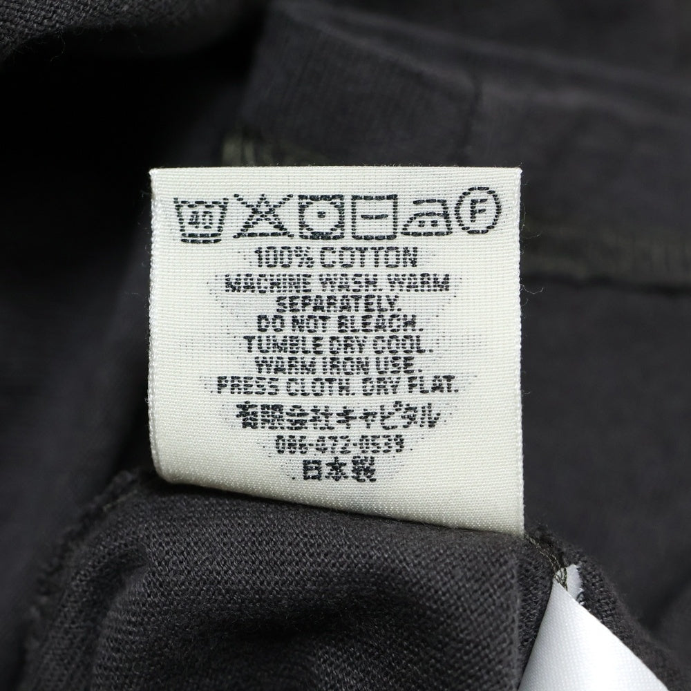 KAPITAL(キャピタル) オルテガ天竺 クルーネック ロングスリーブカットソー Tシャツ チャコールグレー K2409LC042