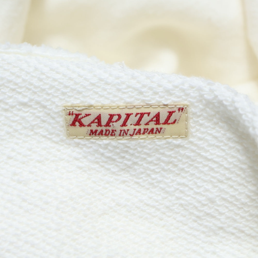 KAPITAL(キャピタル) Fleece Devil Hoodie フリース デビル フーディ プルオーバースウェットパーカー ホワイト K2409LC023