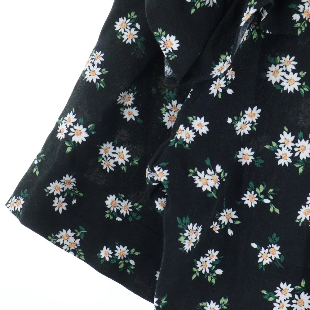 SHINZONE(シンゾーン) 花柄 ショートスリーブ レーヨンワンピース ドレス レディース ブラック 21MMSOP08