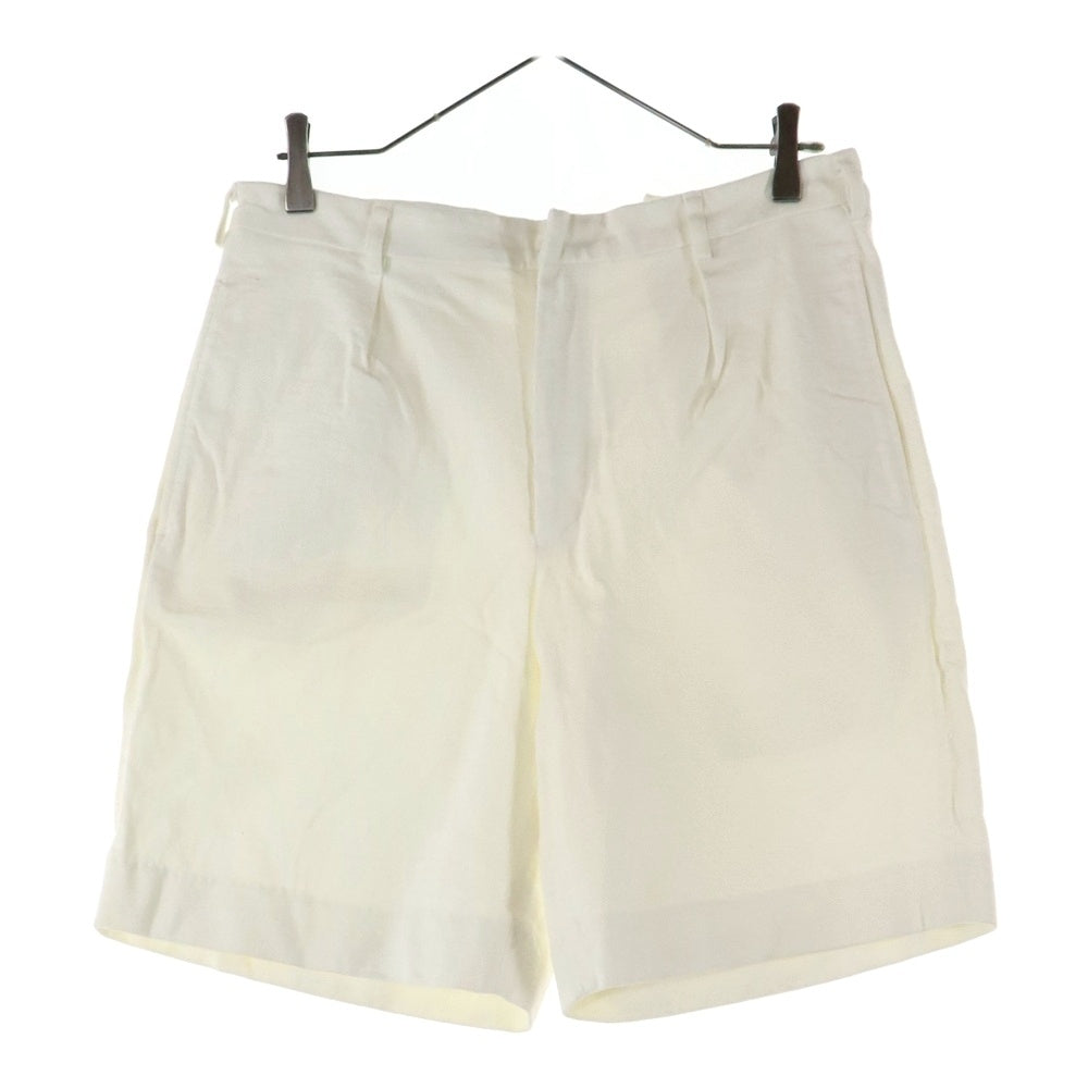 AURALEE(オーラリー) コットン 1タック ハーフパンツ ショーツ ホワイト AL5SPY005-SUP