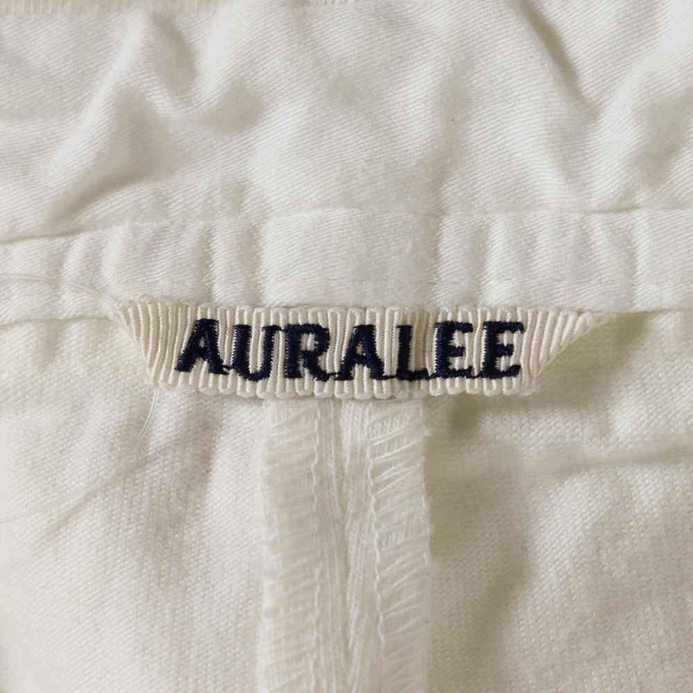 AURALEE(オーラリー) コットン 1タック ハーフパンツ ショーツ ホワイト AL5SPY005-SUP