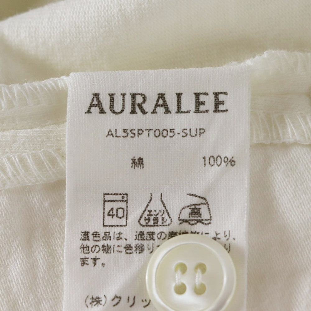 AURALEE(オーラリー) コットン 1タック ハーフパンツ ショーツ ホワイト AL5SPY005-SUP