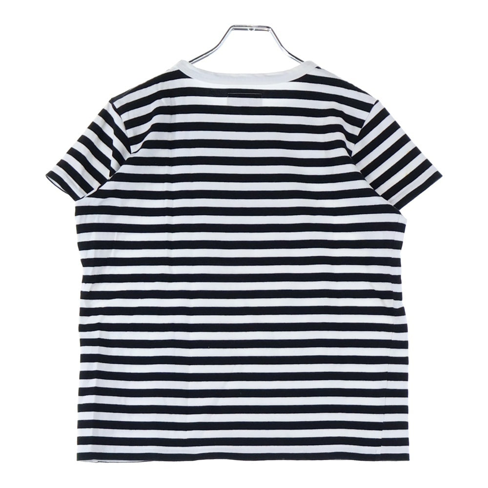 agnes b.(アニエスベー) ボーダー柄 クルーネック半袖Tシャツ カットソー レディース ブラック/ホワイト 2653J008 E17