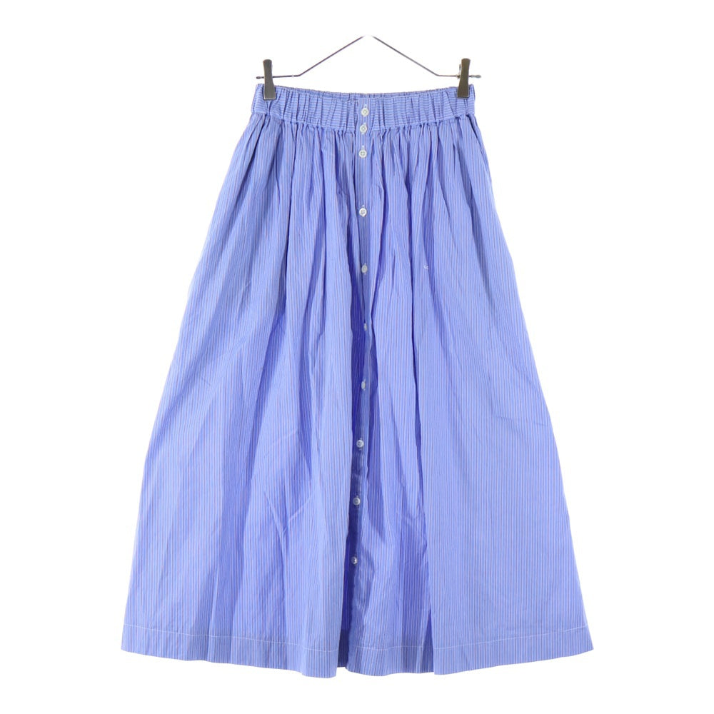 Gymphlex(ジムフレックス) ストライプ柄 ボタンロングスカート レディース ブルー 19S-KW-001