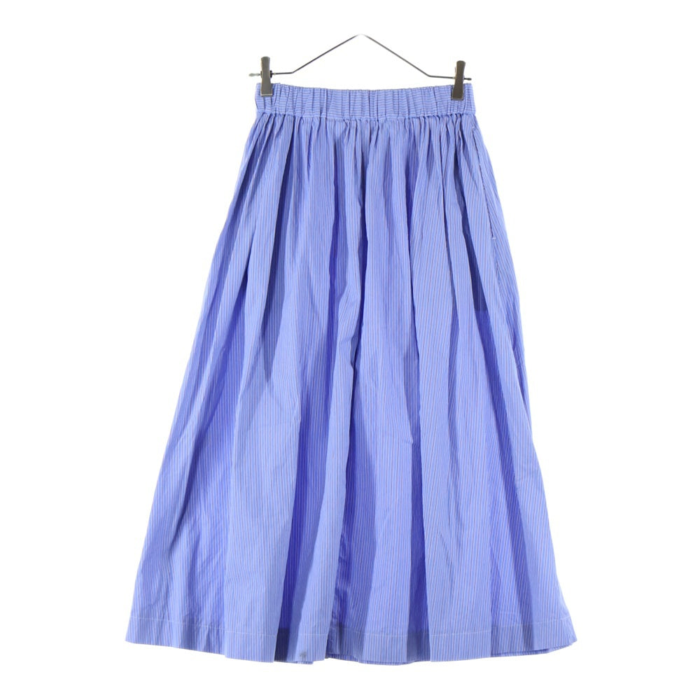 Gymphlex(ジムフレックス) ストライプ柄 ボタンロングスカート レディース ブルー 19S-KW-001