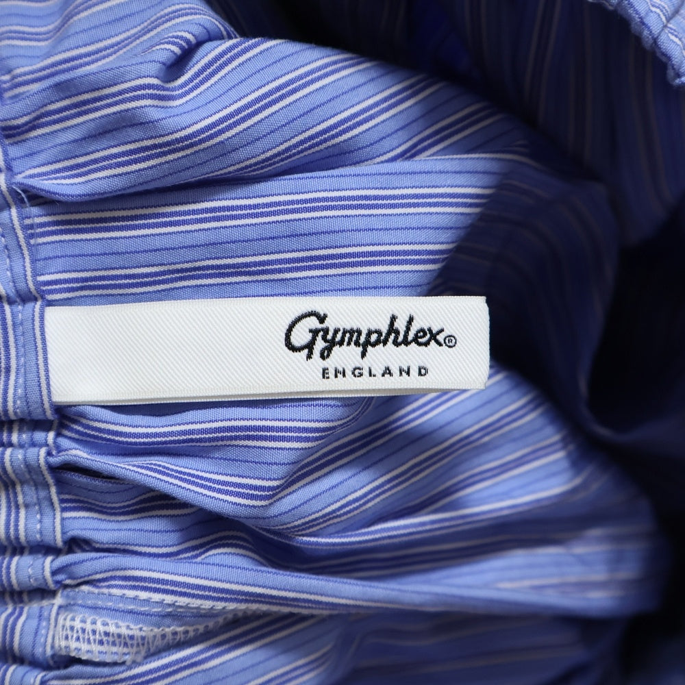 Gymphlex(ジムフレックス) ストライプ柄 ボタンロングスカート レディース ブルー 19S-KW-001