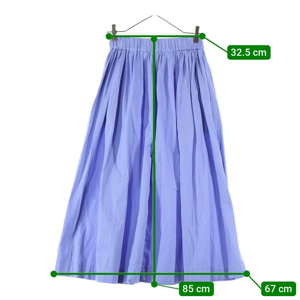 Gymphlex(ジムフレックス) ストライプ柄 ボタンロングスカート レディース ブルー 19S-KW-001