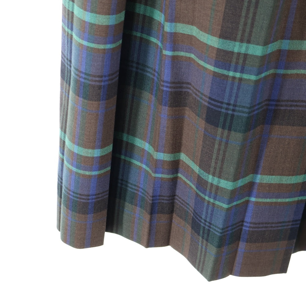 AURALEE(オーラリー) SUPER LIGHT WOOL CHECK PLEATED SKIRT スーパー ライト ウール チェック プリーツド スカート レディース マルチカラー A8AS04LC