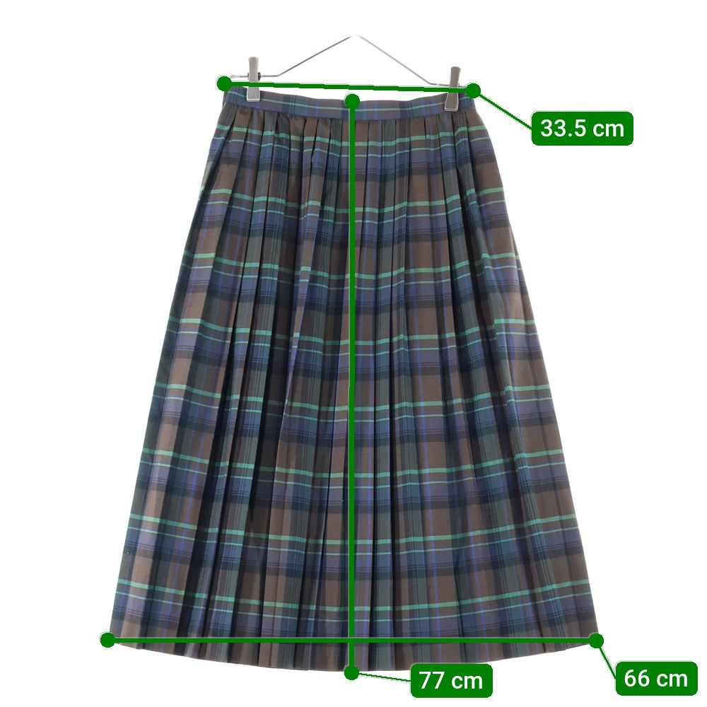 AURALEE(オーラリー) SUPER LIGHT WOOL CHECK PLEATED SKIRT スーパー ライト ウール チェック プリーツド スカート レディース マルチカラー A8AS04LC