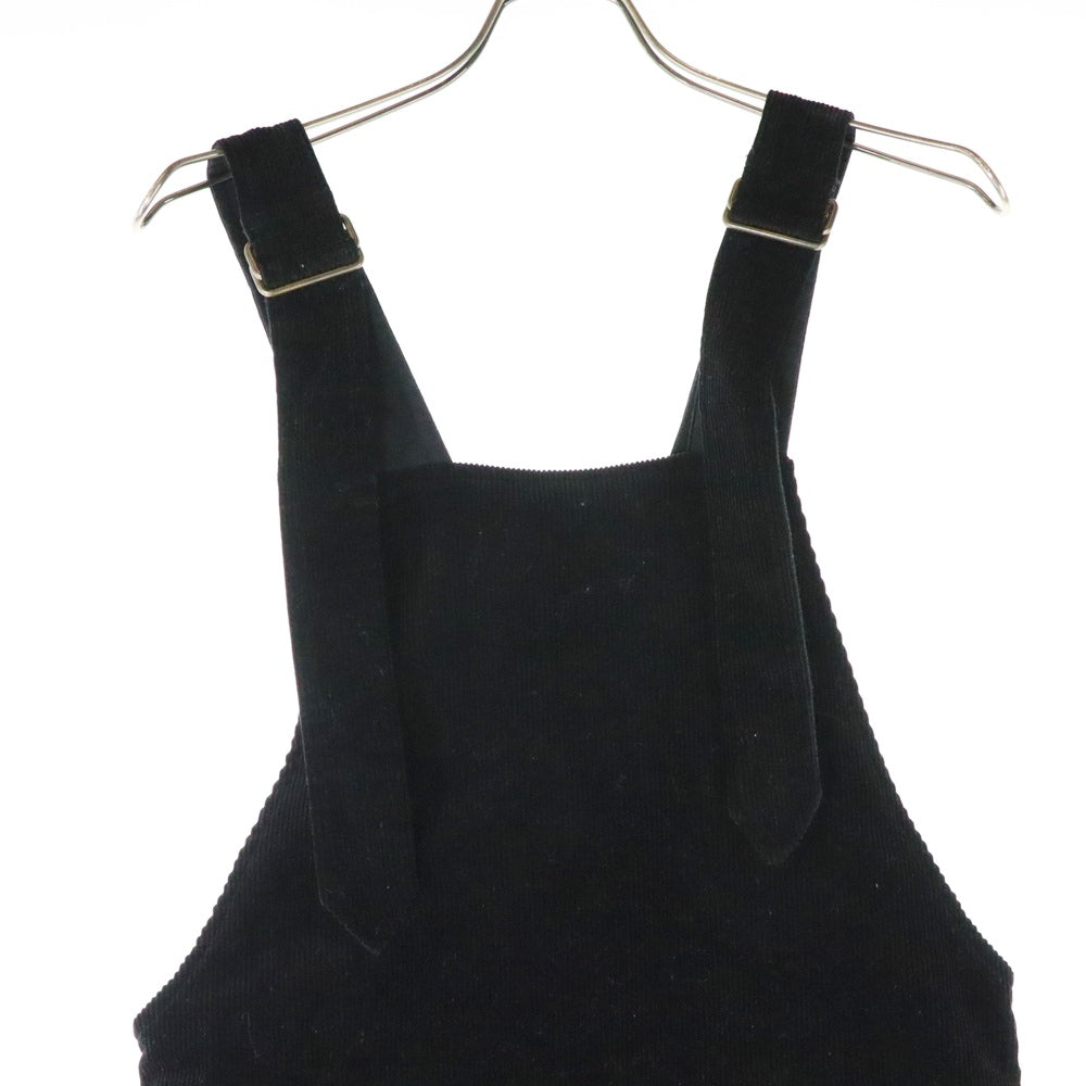 unfil(アンフィル) コーデュロイ オールインワン サロペット ブラック