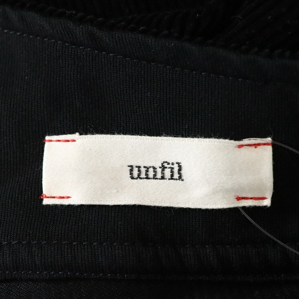 unfil(アンフィル) コーデュロイ オールインワン サロペット ブラック