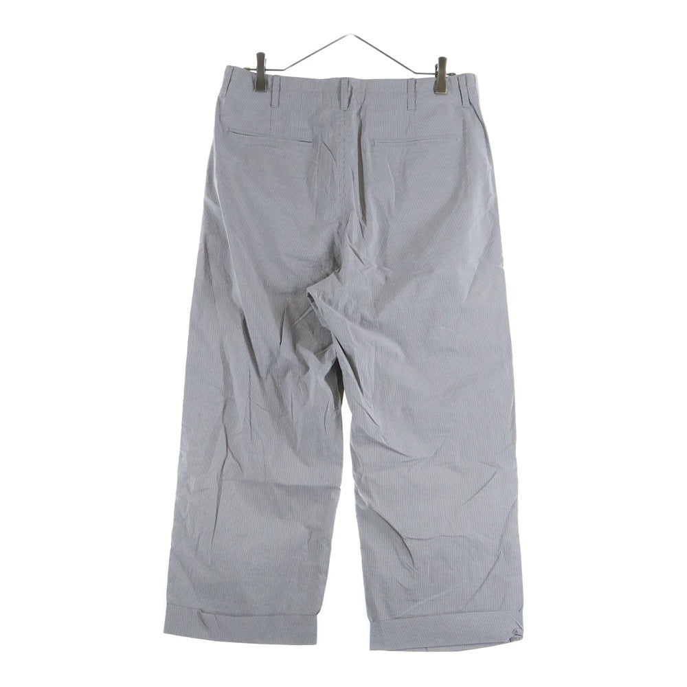 AURALEE(オーラリー) ストライプ コットンストレートパンツ グレー A75P07WC