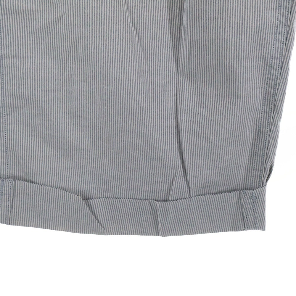 AURALEE(オーラリー) ストライプ コットンストレートパンツ グレー A75P07WC