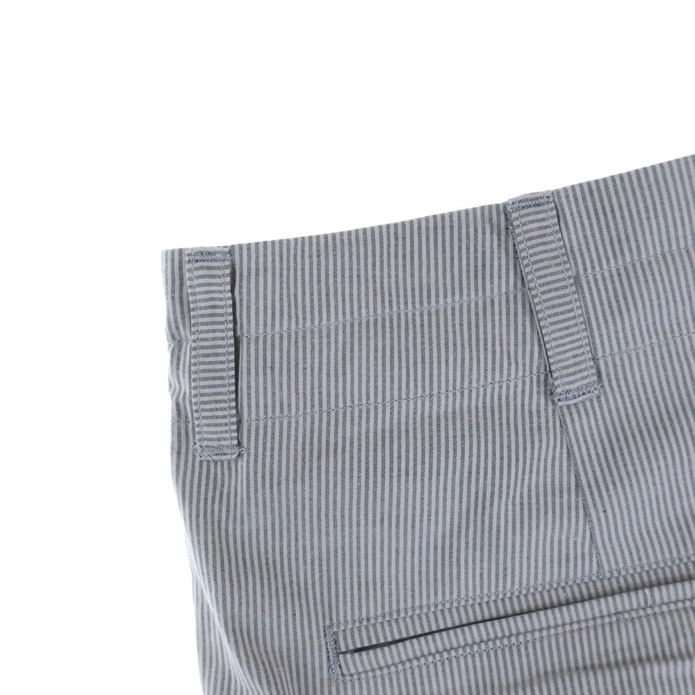 AURALEE(オーラリー) ストライプ コットンストレートパンツ グレー A75P07WC