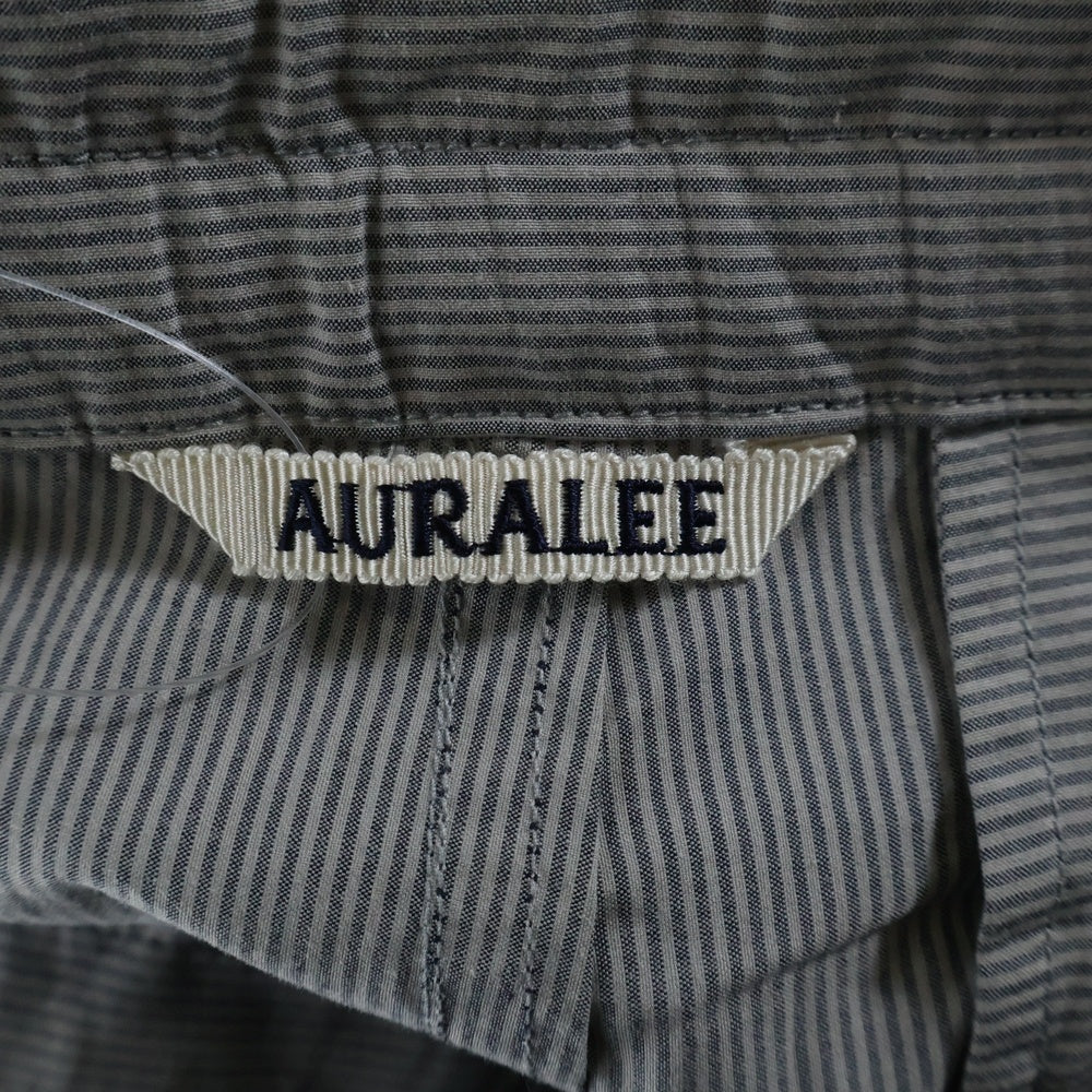 AURALEE(オーラリー) ストライプ コットンストレートパンツ グレー A75P07WC