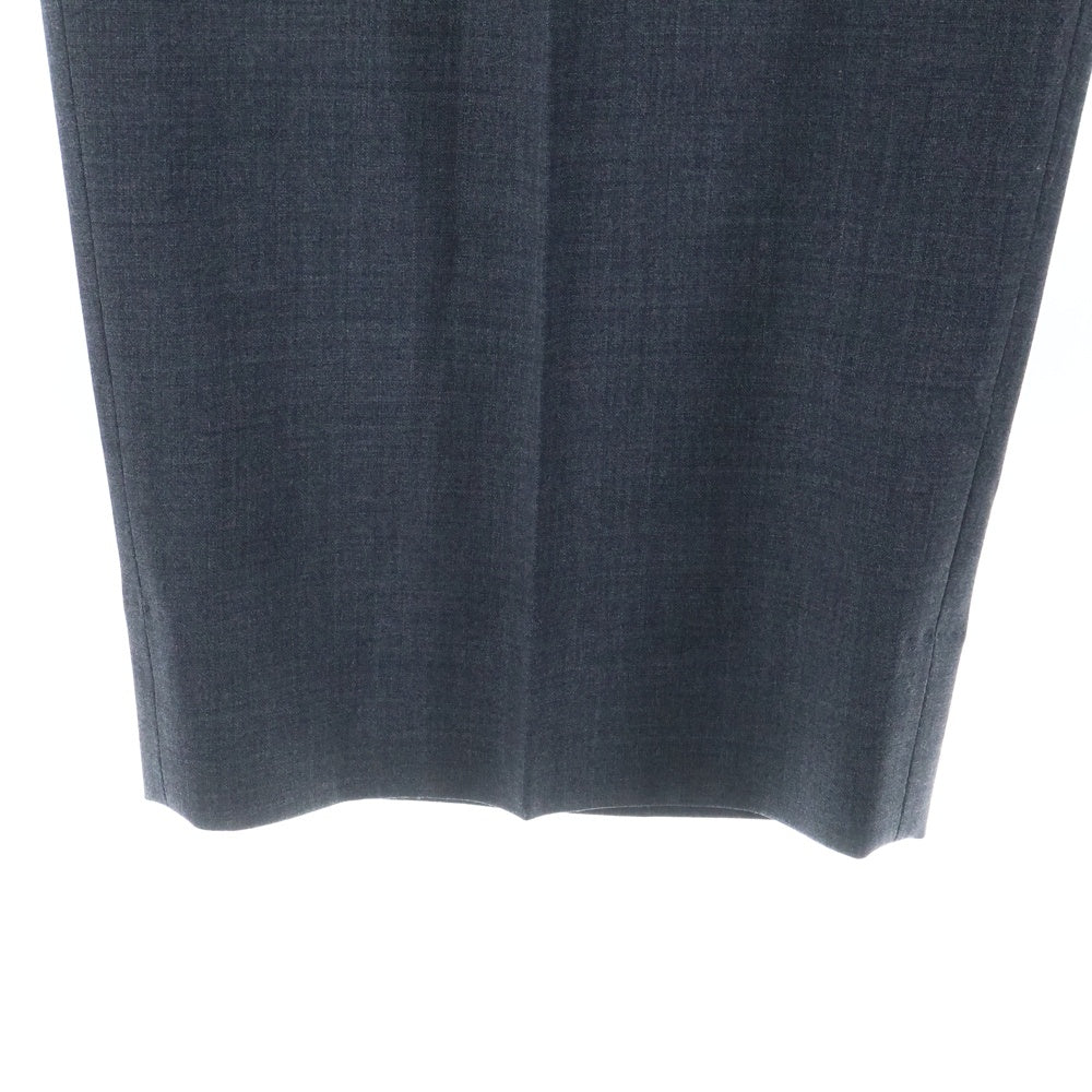 HELKA(ヘルカ) ウール混 1タック ストレートスラックス グレー