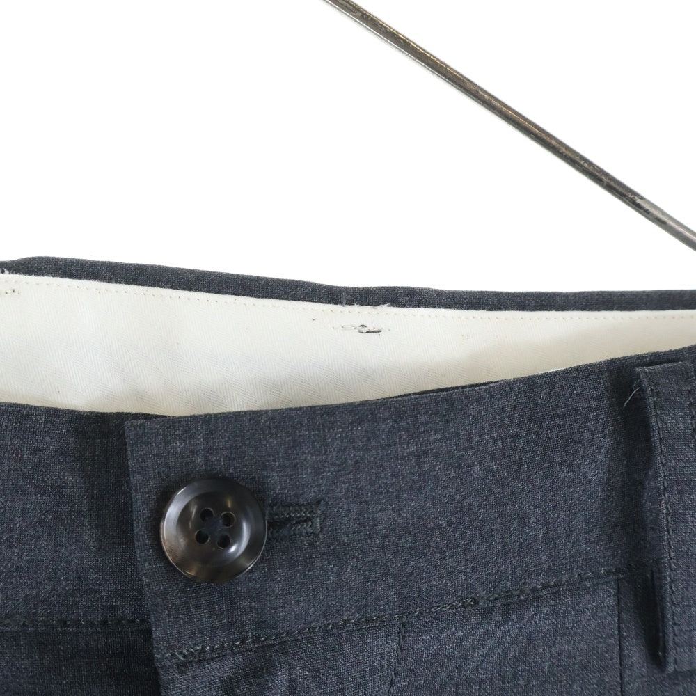 HELKA(ヘルカ) ウール混 1タック ストレートスラックス グレー