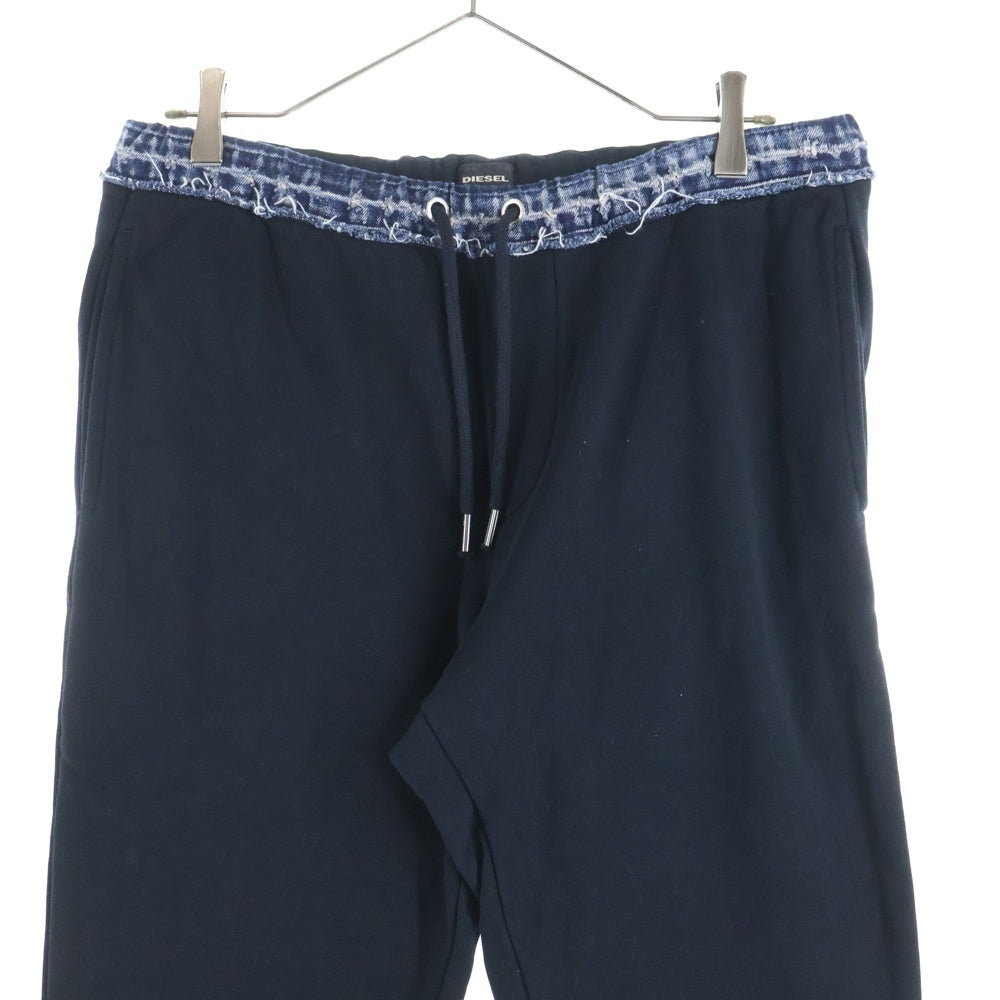 DIESEL(ディーゼル) デニム切り替え イージースウェットジョガーパンツ ブラック