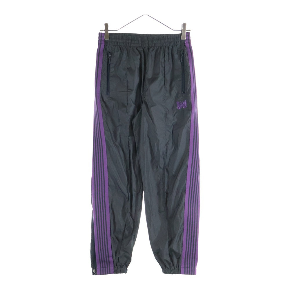 Needles(ニードルス) ×BEAMS BOY ビームスボーイ ナイロン イージートラックパンツ ブラック/パープル MR475