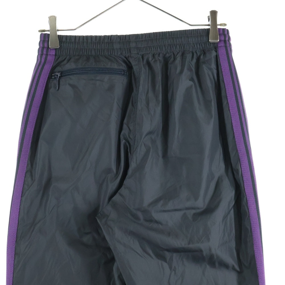 Needles(ニードルス) ×BEAMS BOY ビームスボーイ ナイロン イージートラックパンツ ブラック/パープル MR475