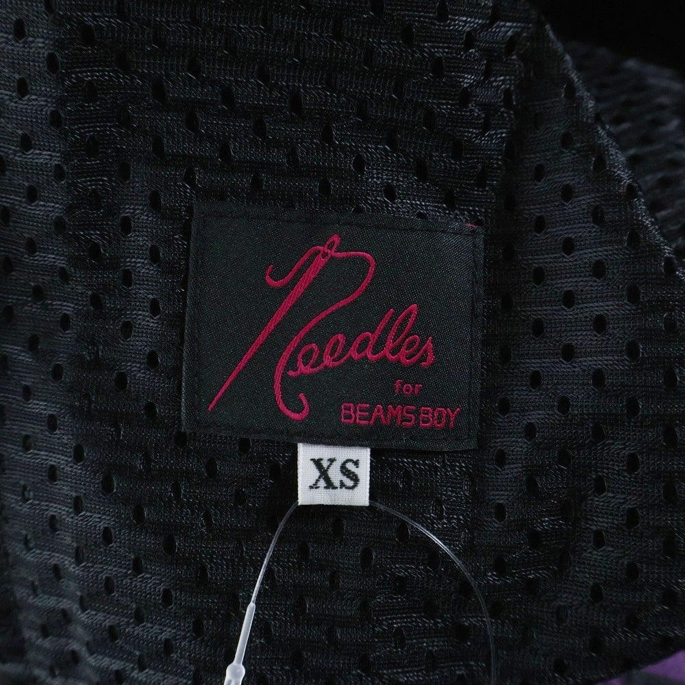 Needles(ニードルス) ×BEAMS BOY ビームスボーイ ナイロン イージートラックパンツ ブラック/パープル MR475