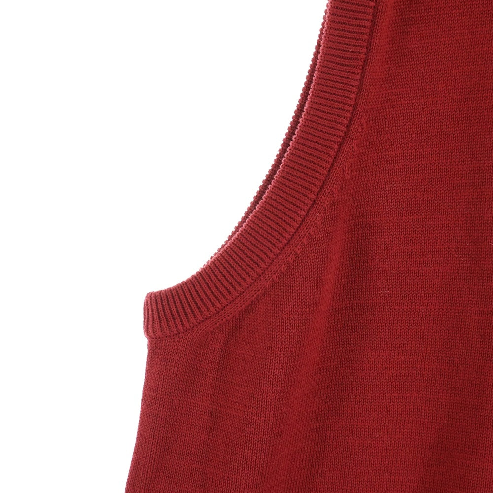 Graphpaper(グラフペーパー) コットン クルーネックノースリーブベスト カットソー レッド GM181-80078