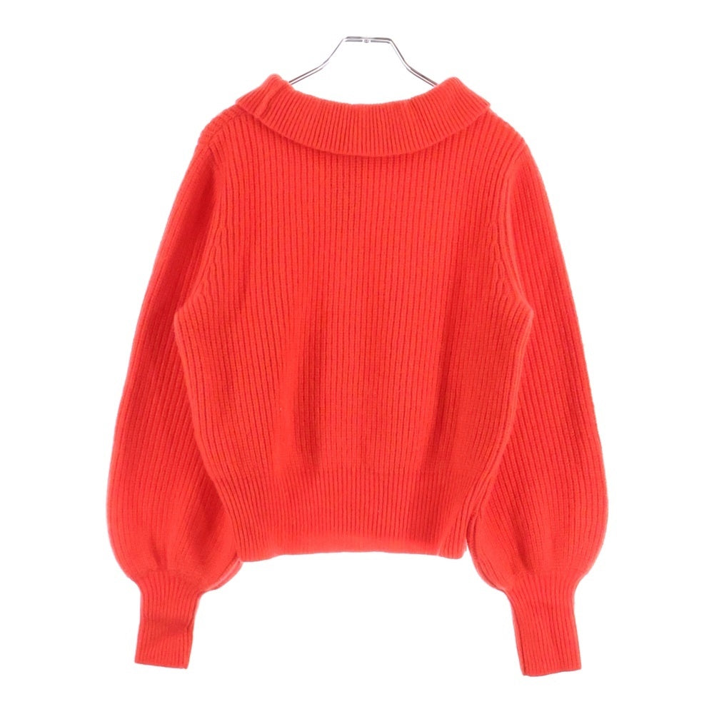 NO BRAND(ノーブランド) DEMYLEE (デミリー) ウール クルーネックニットセーター レディース オレンジ