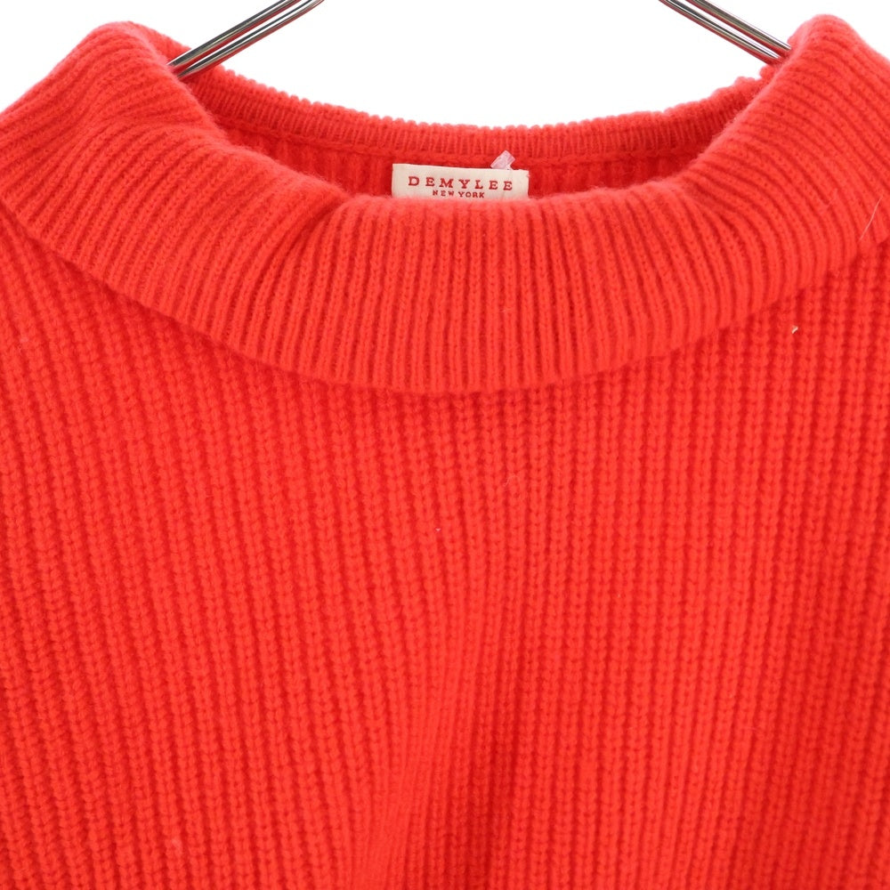 NO BRAND(ノーブランド) DEMYLEE (デミリー) ウール クルーネックニットセーター レディース オレンジ