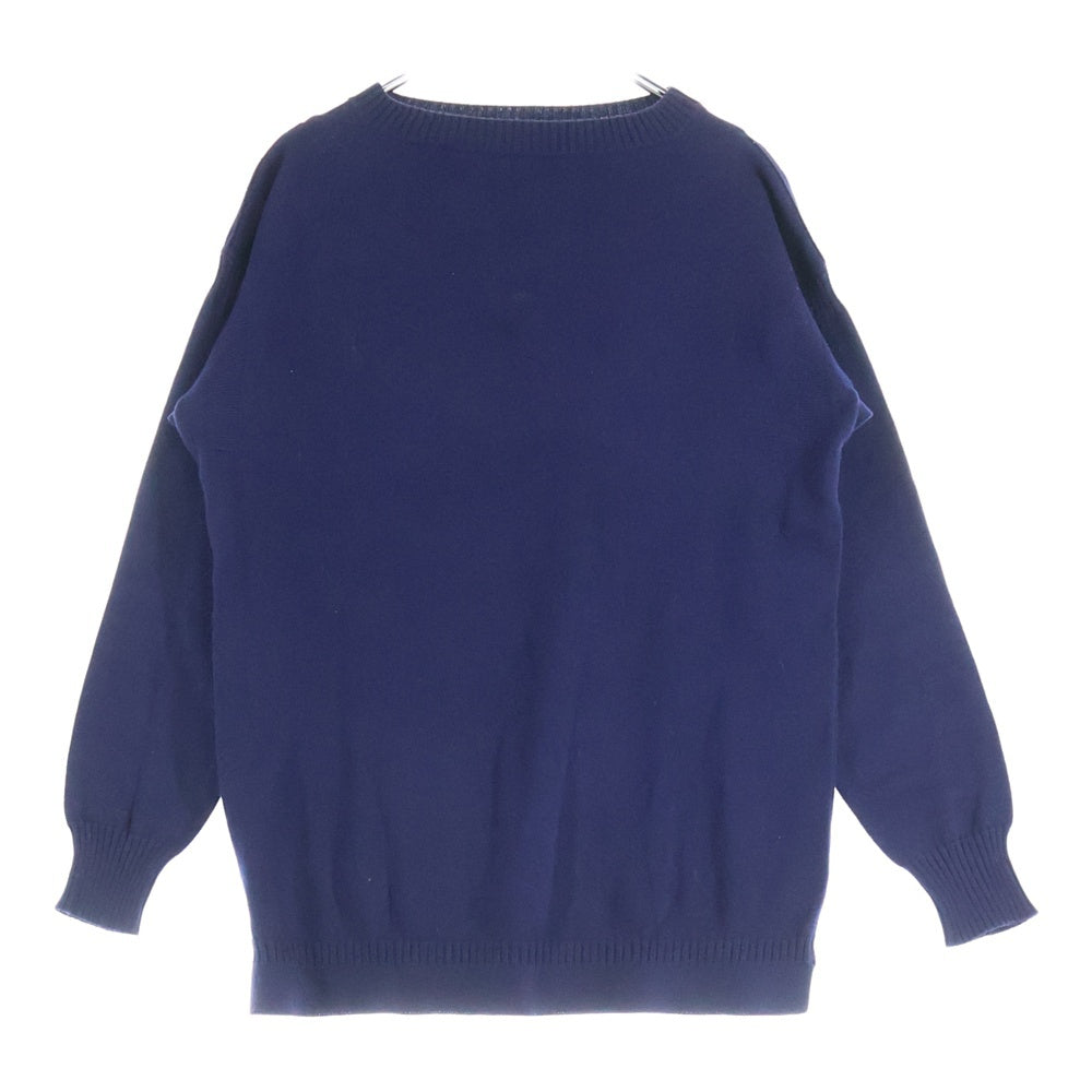 LE TRICOTEUR(ル トリコチュール) クルーネックニットセーター ネイビー 14S-UH-002
