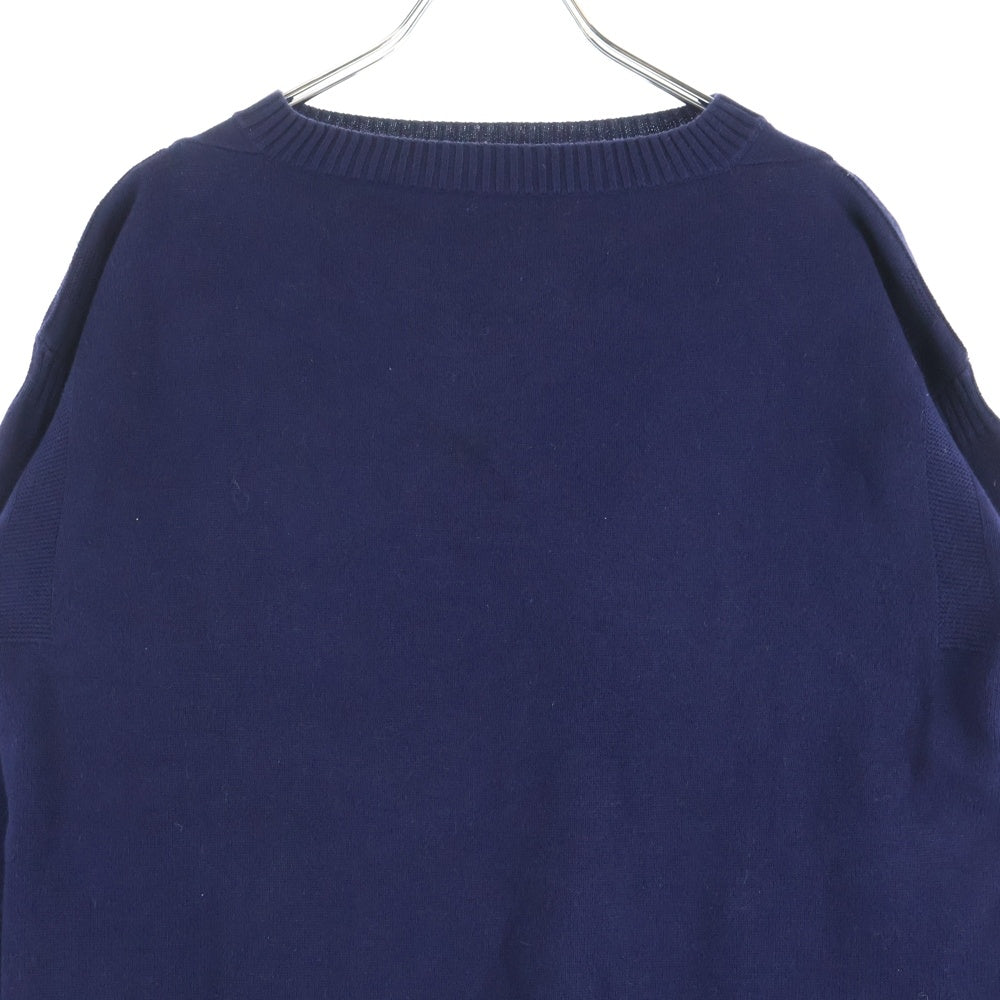 LE TRICOTEUR(ル トリコチュール) クルーネックニットセーター ネイビー 14S-UH-002