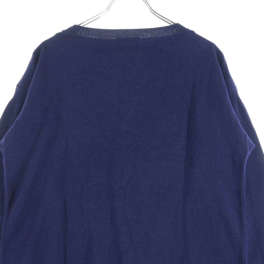 LE TRICOTEUR(ル トリコチュール) クルーネックニットセーター ネイビー 14S-UH-002