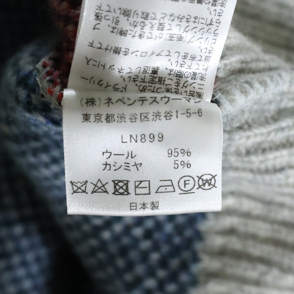 Rhodolirion(ロドリリオン) 薔薇デザイン ショート丈 ウールニットセーター レディース グレー LN899
