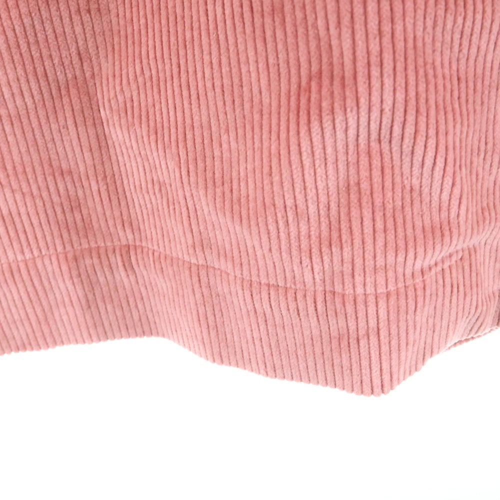 NO BRAND(ノーブランド) MR.LARKIN (ミスターラルキン) コーデュロイ ステンカラーロングコート ピンク