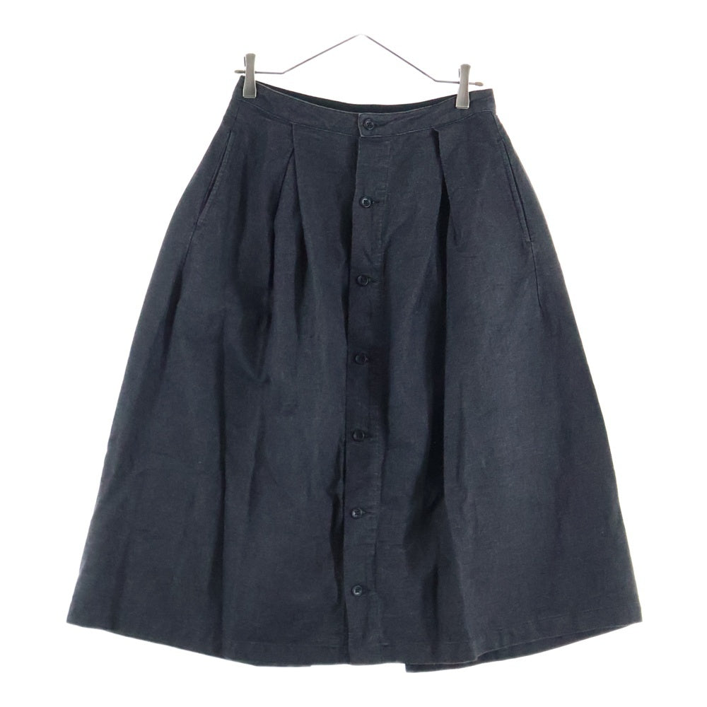 Engineered Garments(エンジニアド ガーメンツ) フロントボタン デニムロングスカート レディース ブラック