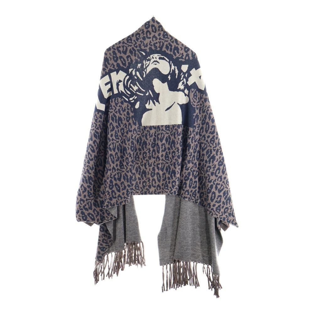 HYSTERIC GLAMOUR(ヒステリックグラマー) MAIDEN LOGOジャカード ショールカーディガン ブラウン レディース 01233ND01