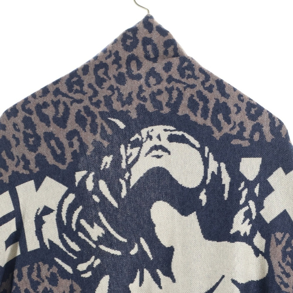HYSTERIC GLAMOUR(ヒステリックグラマー) MAIDEN LOGOジャカード ショールカーディガン ブラウン レディース 01233ND01