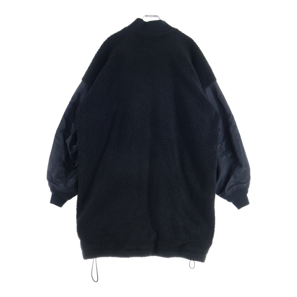 HYSTERIC GLAMOUR(ヒステリックグラマー) TAGアップリケ オーバーサイズ ボアコート ブラック レディース 01223AC01