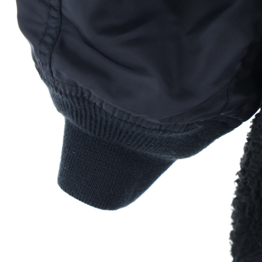 HYSTERIC GLAMOUR(ヒステリックグラマー) TAGアップリケ オーバーサイズ ボアコート ブラック レディース 01223AC01