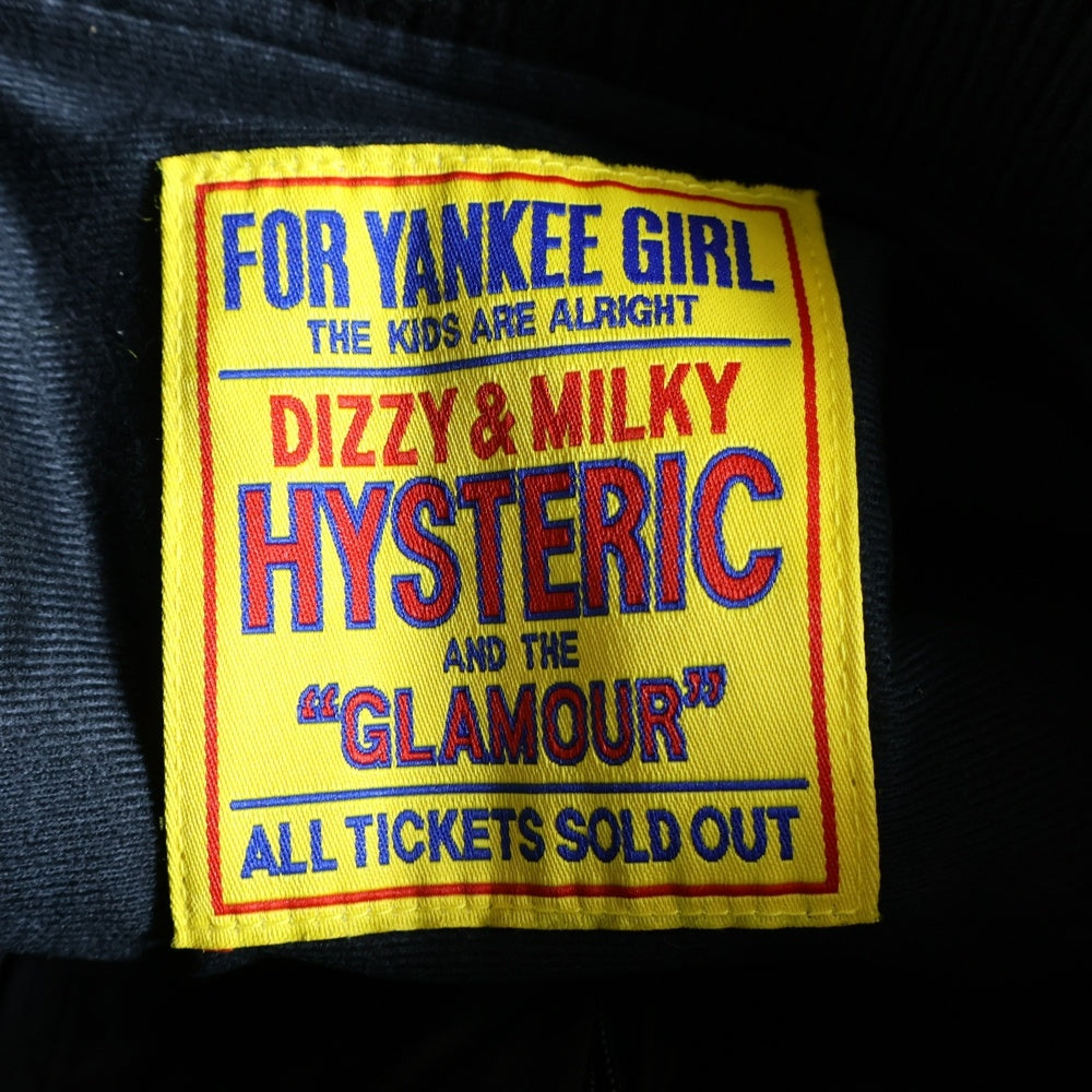 HYSTERIC GLAMOUR(ヒステリックグラマー) TAGアップリケ オーバーサイズ ボアコート ブラック レディース 01223AC01