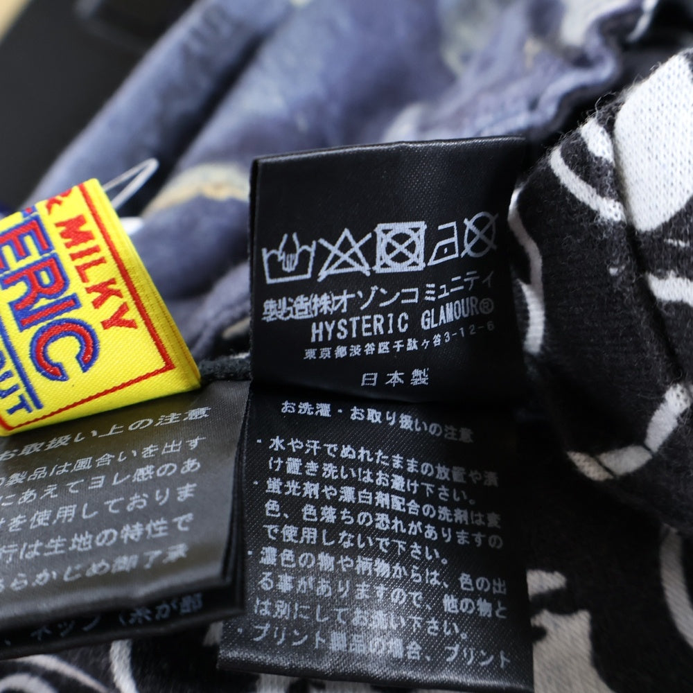 HYSTERIC GLAMOUR(ヒステリックグラマー) SUPER HYS柄 リバーシブルスウェットパンツ ブルー/ブラック レディース 01243CP04