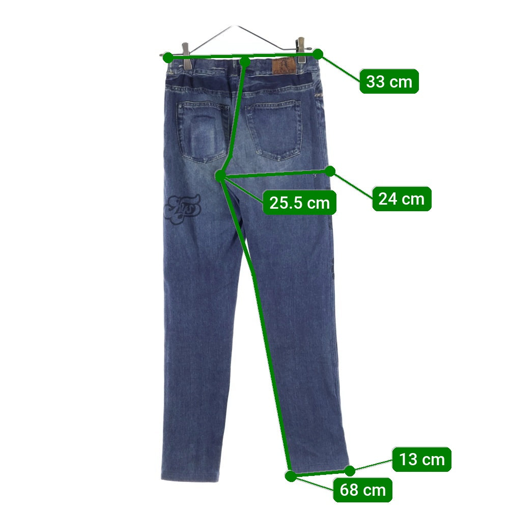 HYSTERIC GLAMOUR(ヒステリックグラマー) SUPER HYS柄 リバーシブルスウェットパンツ ブルー/ブラック レディース 01243CP04
