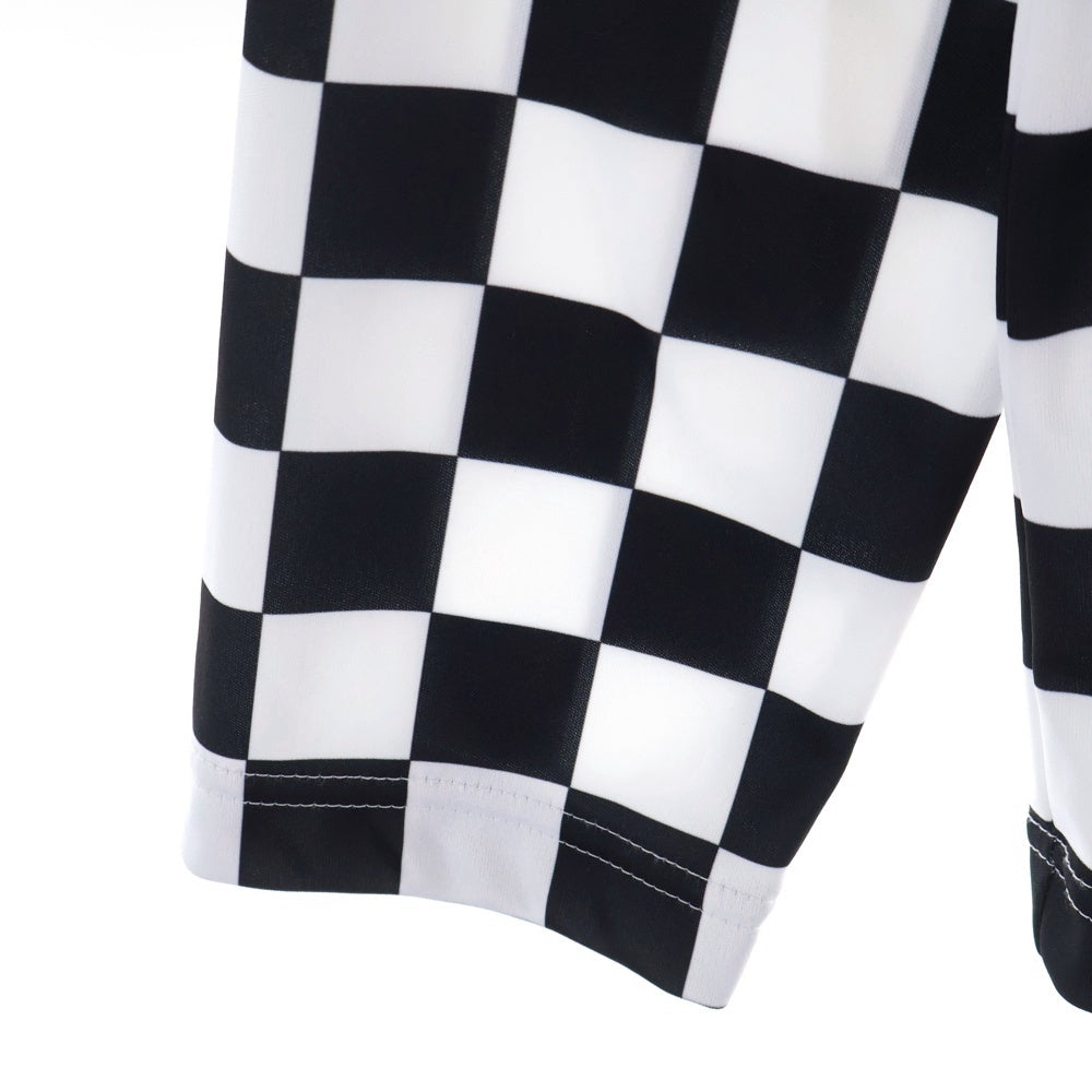 COMME des GARCONS COMME des GARCONS(コムデギャルソンコムデギャルソン) 24SS AD2023 live free with strong will チェッカー ストレッチ クルーネック 長袖Tシャツ レディース RM-T025