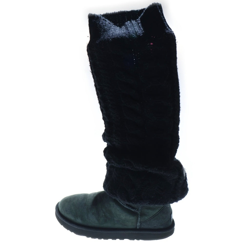 TAO COMME des GARCONS(タオコムデギャルソン) ×UGG CLASSIC MINI アグ クラシックミニ ニットドッキングブーツ ブラック レディース US7/24cm TJ-K101