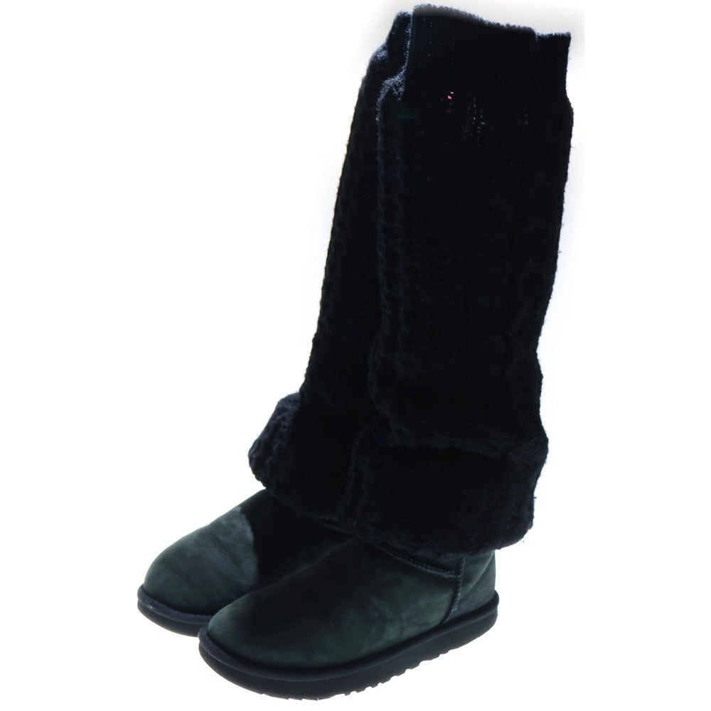 TAO COMME des GARCONS(タオコムデギャルソン) ×UGG CLASSIC MINI アグ クラシックミニ ニットドッキングブーツ ブラック レディース US7/24cm TJ-K101