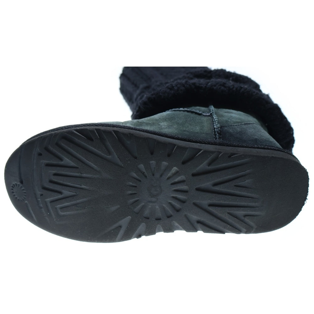 TAO COMME des GARCONS(タオコムデギャルソン) ×UGG CLASSIC MINI アグ クラシックミニ ニットドッキングブーツ ブラック レディース US7/24cm TJ-K101