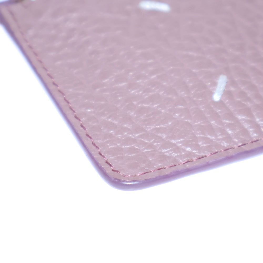 Maison Margiela 11(メゾンマルジェラ11) 4ステッチ レザーフラグメントケース コイン カードケース 財布 コンパクトウォレット ピンクブラウン S56UI0143