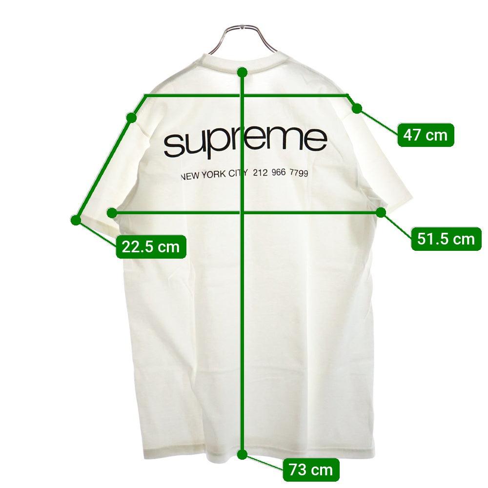 SUPREME(シュプリーム) 23AW Nyc Tee バックプリントTシャツ 半袖クルーネックカットソー ホワイト