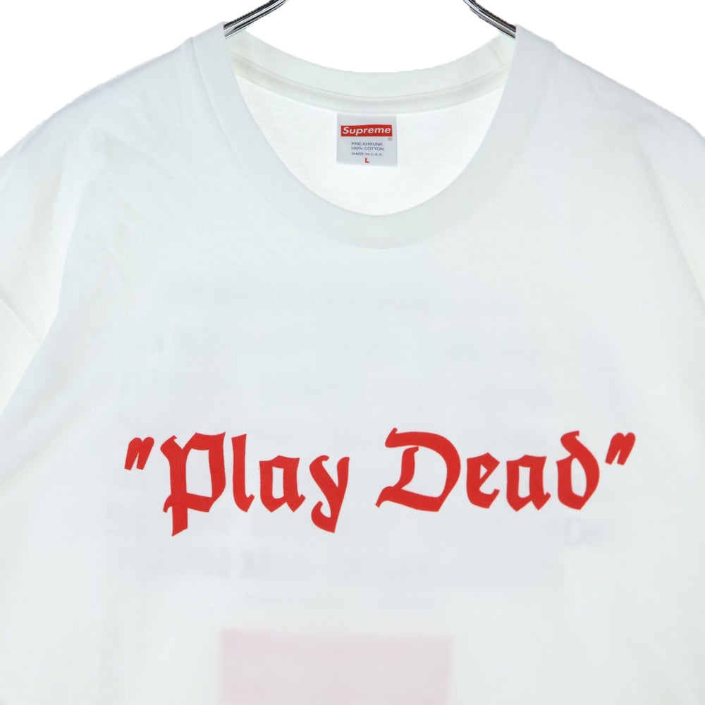 SUPREME(シュプリーム) 22AW Play Dead Tee プレイデッド 両面プリントTシャツ 半袖クルーネックカットソー ホワイト