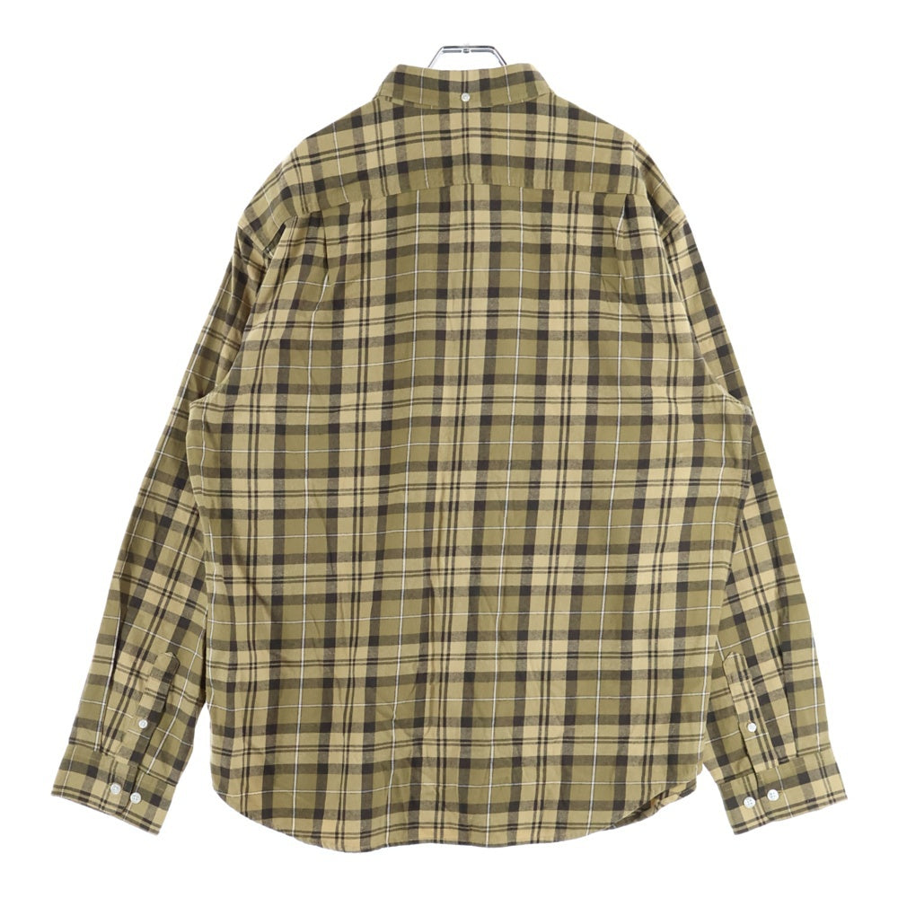 SUPREME(シュプリーム) 24AW Plaid Flannel Shirt プレイドフランネルシャツ 長袖ボタンダウンシャツ イエロー